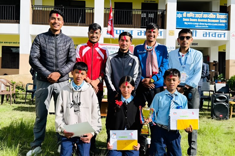 हाजिरीजवाफ प्रतियोगितामा शारदा मावि प्रथम